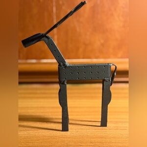 Pier 1 Brutalist Reindeer Sculpture Wrought Iron Metal Stag Figurine 8”